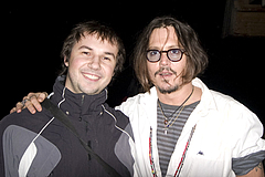 Miro Remo and Johnny Depp on the Kustendorf 2010 film festival